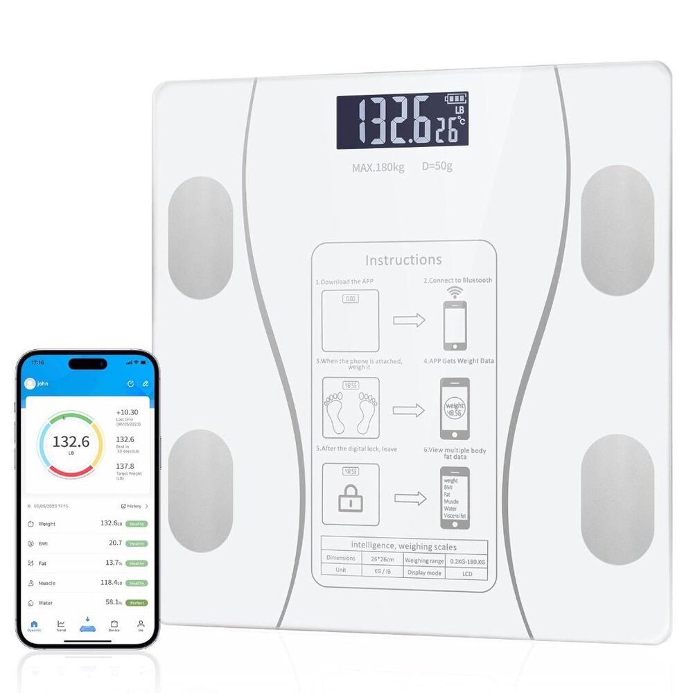 New! Bluetooth Smart Bathroom Body Composition Scale